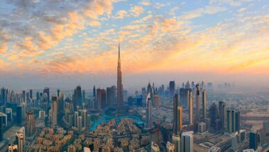 Sunset at Burj Khalifa