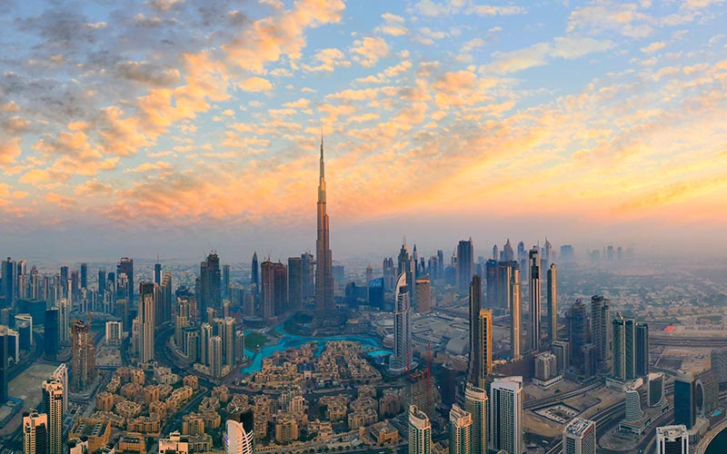 Sunset at Burj Khalifa