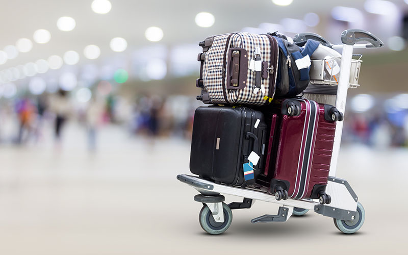 Bags Tray at Airport